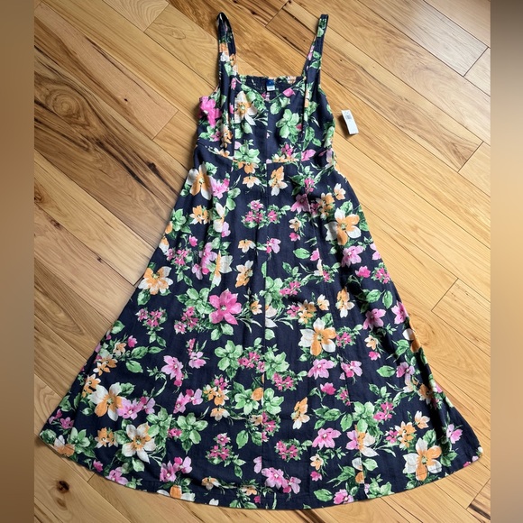 Old Navy Navy Floral Dress - Picture 1 of 5